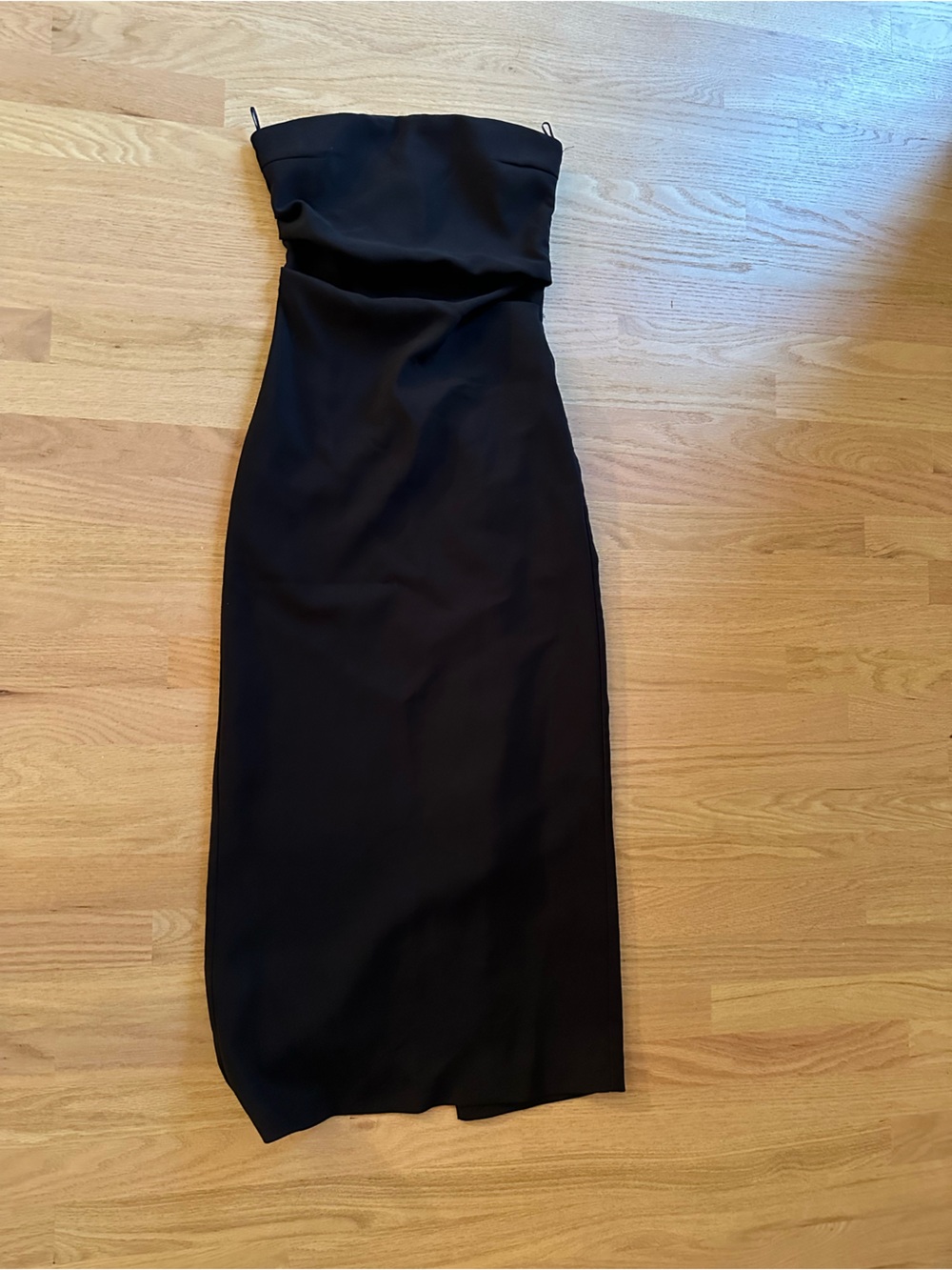 Zara Black Strapless Midi Dress